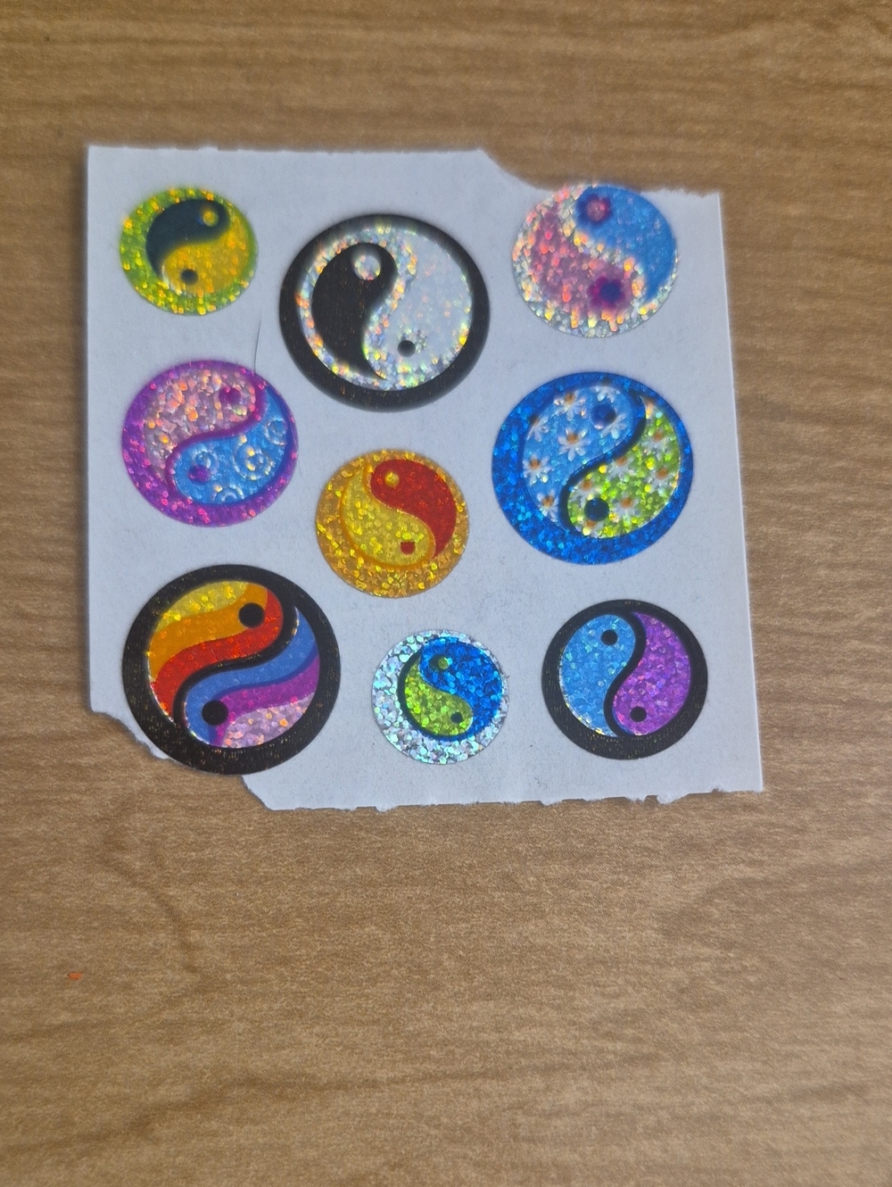 Holographic Yin Yang Sticker Set - Multicolor